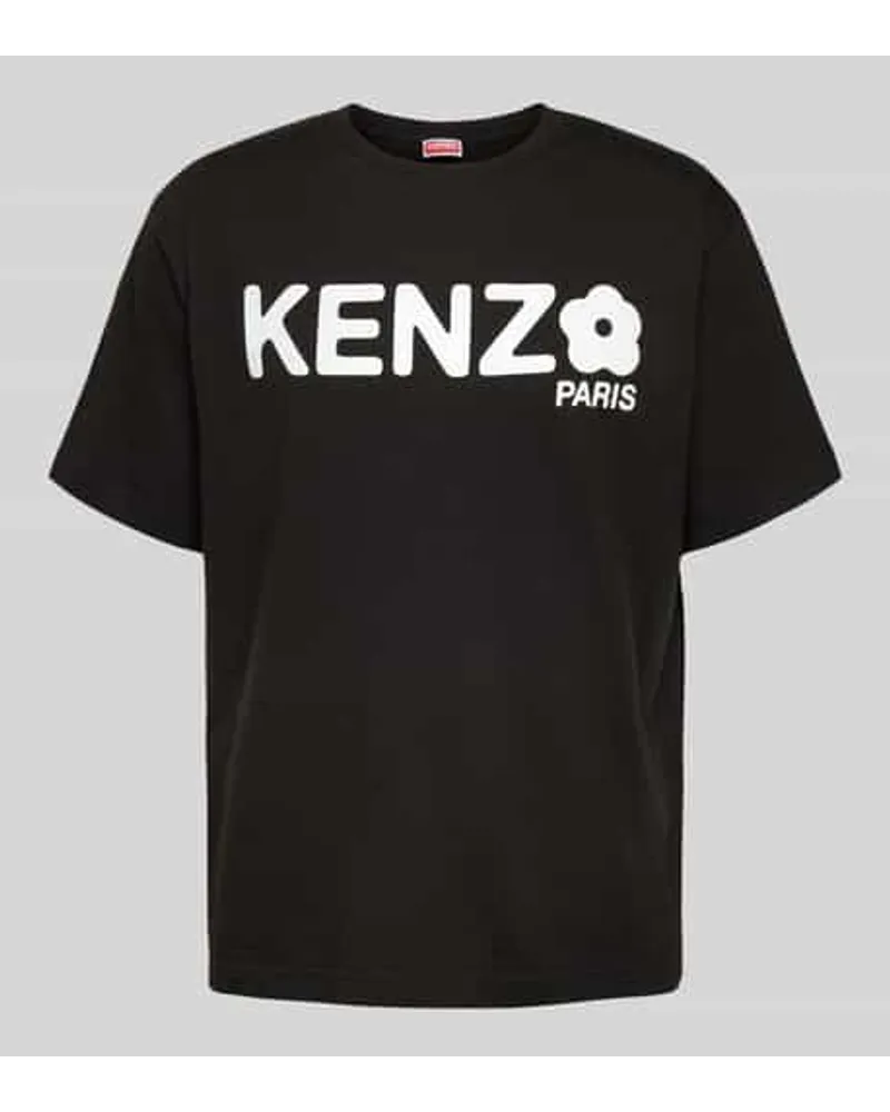 Kenzo T-Shirt mit Label-Print Black