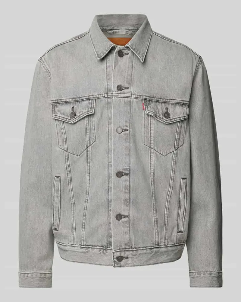 Levi's Jeansjacke mit Brustpattentaschen Modell 'THE TRUCKER JACKET Mittelgrau
