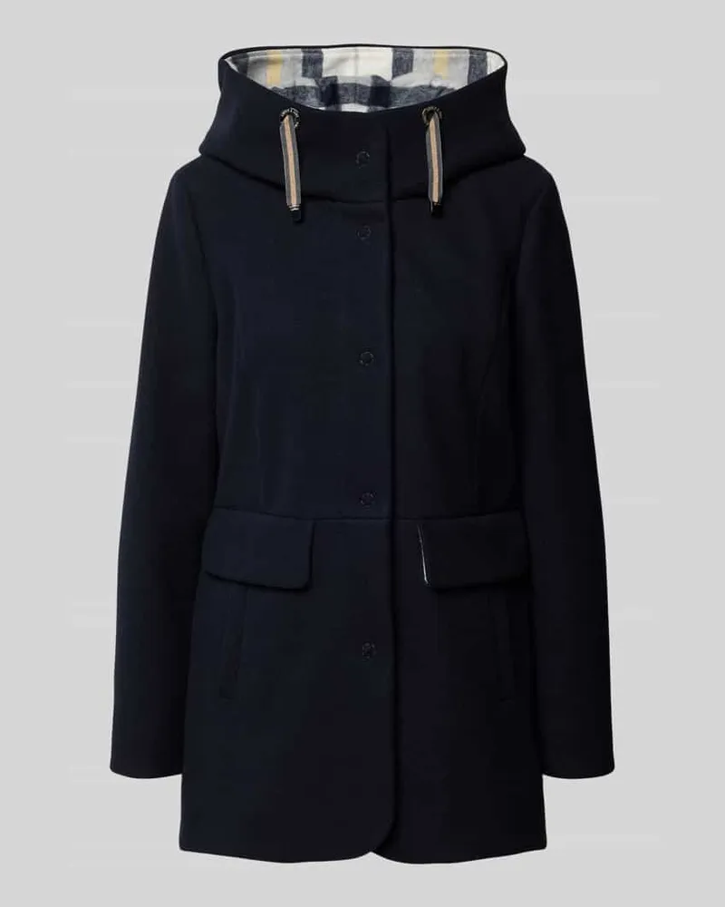 AMBER & JUNE Jacke mit Kapuze und Pattentaschen Marine
