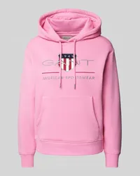 Gant Hoodie mit Label-Stitching Pink