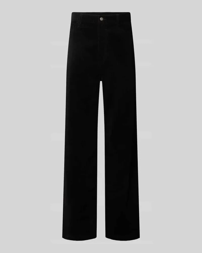 Carhartt WIP Straight Fit Cargohose aus Baumwoll-Mix Modell 'LANDON Black
