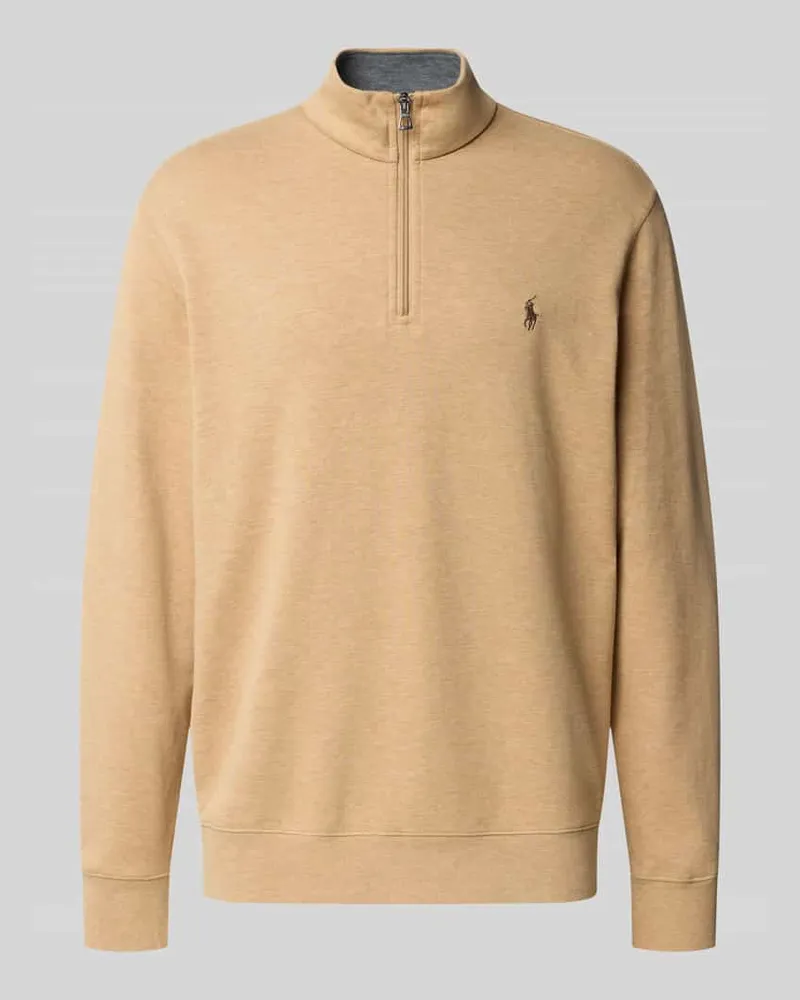 Ralph Lauren Sweatshirt mit Label-Stitching Camel