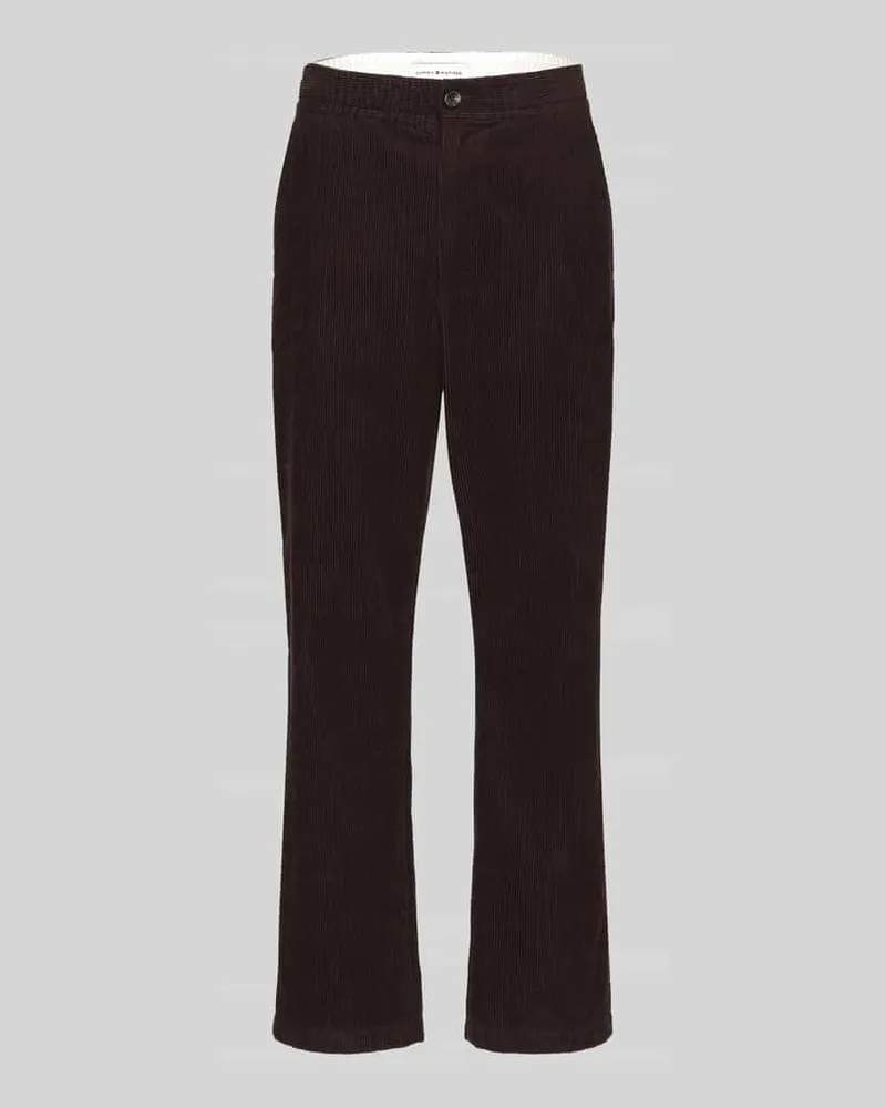 Tommy Hilfiger Straight Fit Cordhose aus reiner Baumwolle Modell 'DOVER Mittelbraun