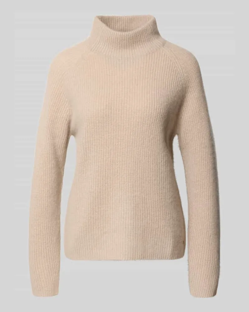 Fynch-Hatton Strickpullover aus Kaschmir mit Stehkragen Beige