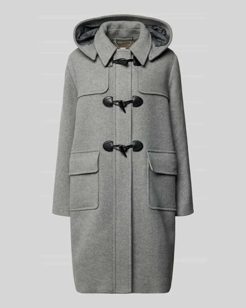 Barbour Comfort Fit Dufflecoat aus Woll-Mix Modell 'MELODY Hellgrau