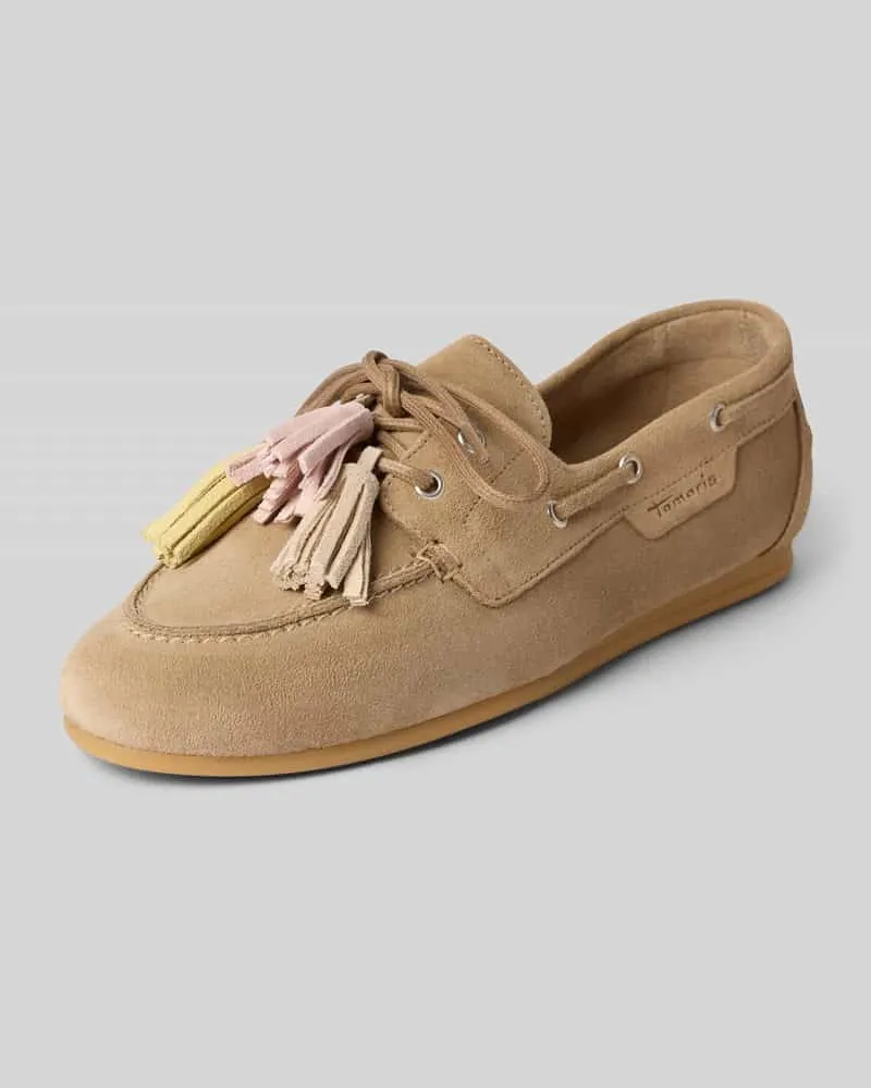 Tamaris Loafer aus echtem Rindsleder Taupe