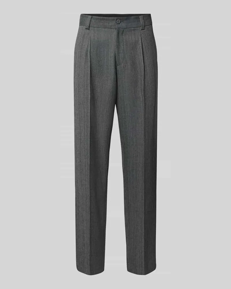 HUGO BOSS Regular Fit Anzughose mit Viskose-Anteil Modell 'Flips251X Mittelgrau