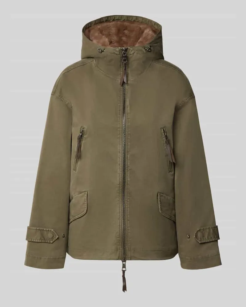 Blonde No. 8 Jacke mit Zweiwege-Reißverschluss und Ärmelriegeln Oliv