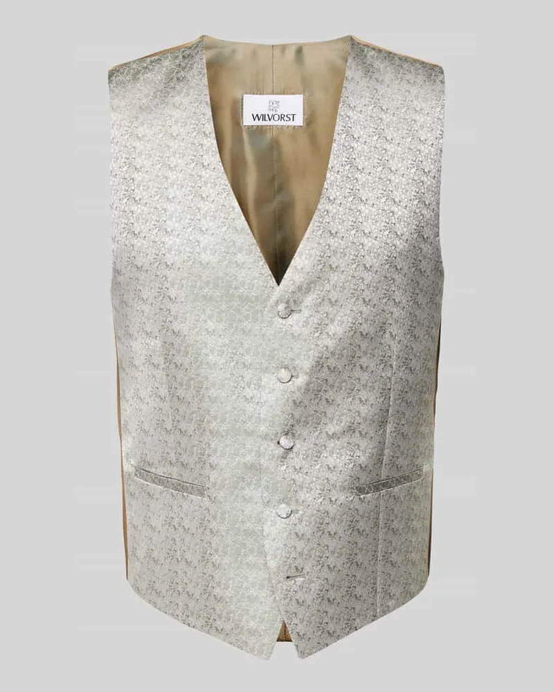 Wilvorst Weste mit Allover-Muster Mint