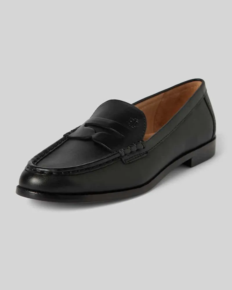 Ralph Lauren Penny-Loafer aus Leder mit Schaftbrücke Modell 'WYNNIE Black