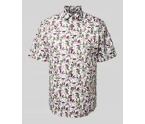 Modern Fit Business-Hemd mit floralem Muster