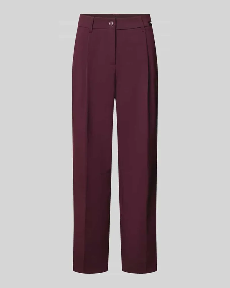 Cambio Cropped Barrel Leg Hose mit Bundfalten Modell 'Ortensia Bordeaux