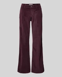 Brax Flared Stoffhose mit französischen Eingrifftaschen Modell 'Maine Aubergine