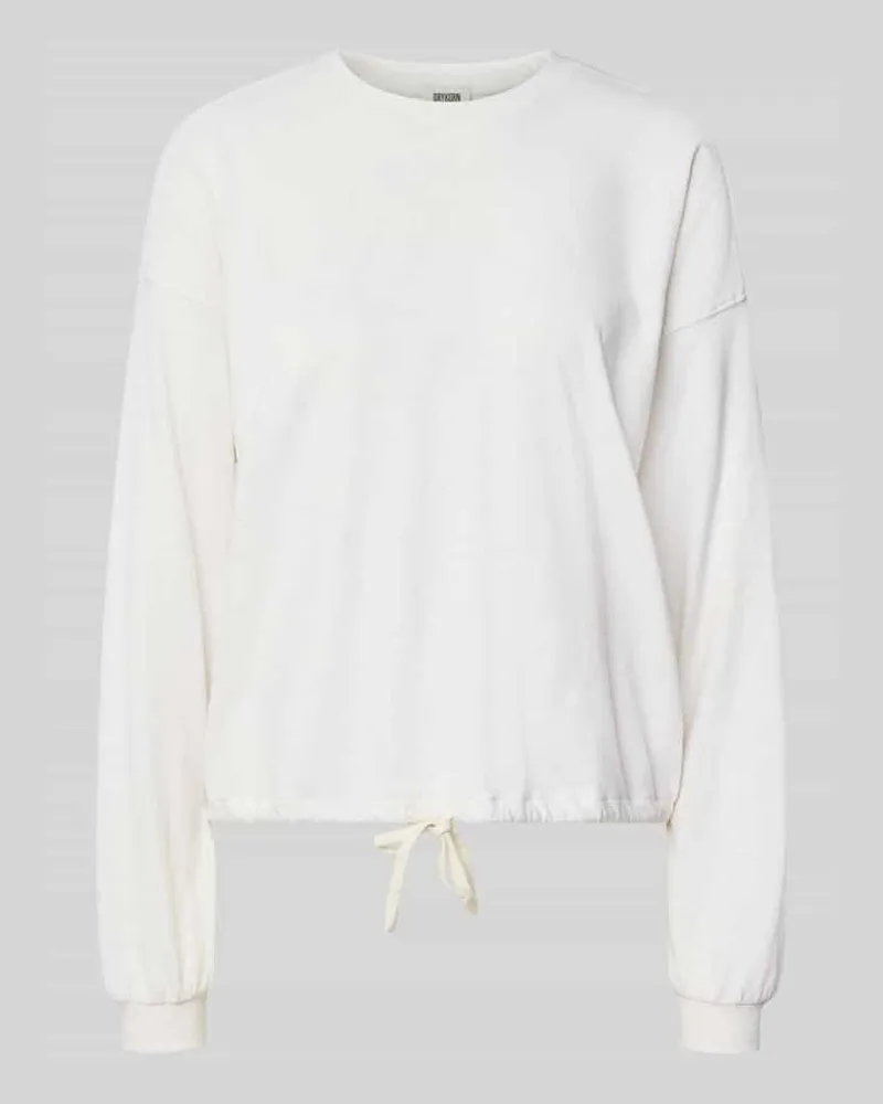 Drykorn Relaxed Fit Langarmshirt aus reiner Baumwolle Offwhite
