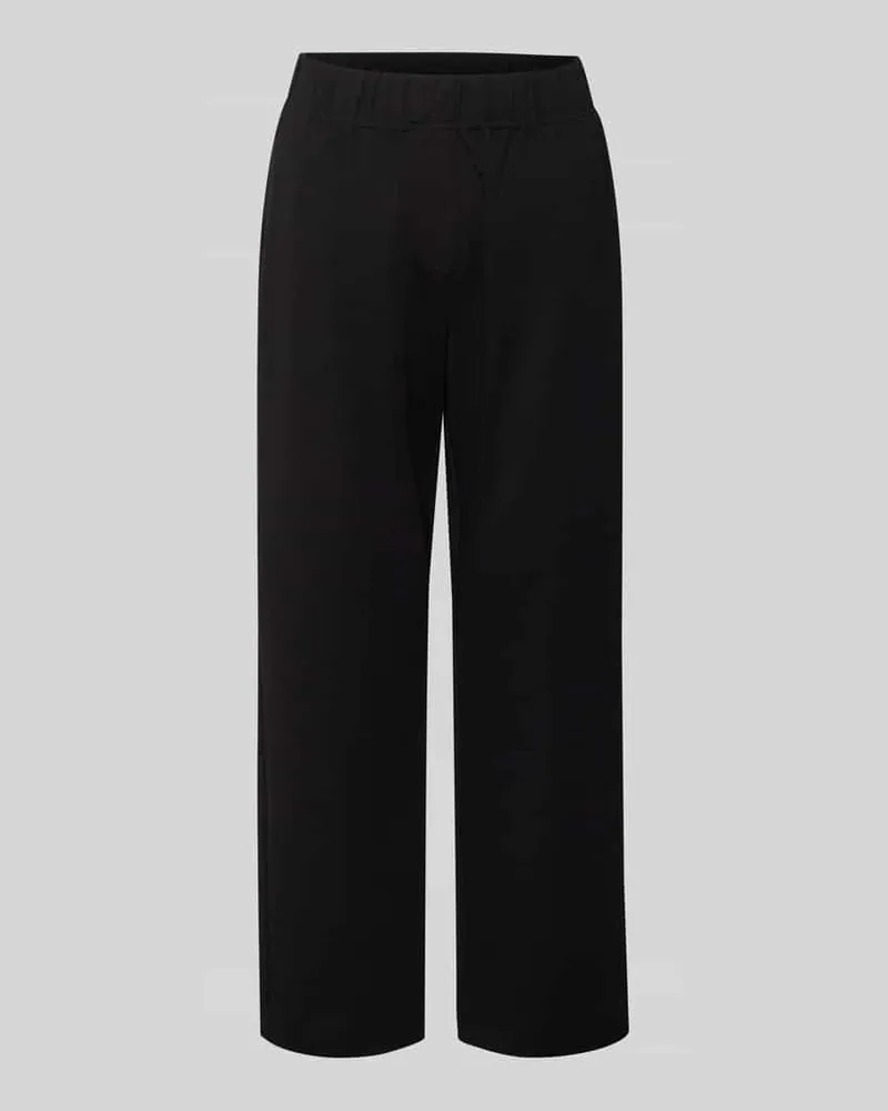 Max Mara Tapered Stoffhose aus Lyocell-Baumwoll-Mix Modell 'ELFO Black