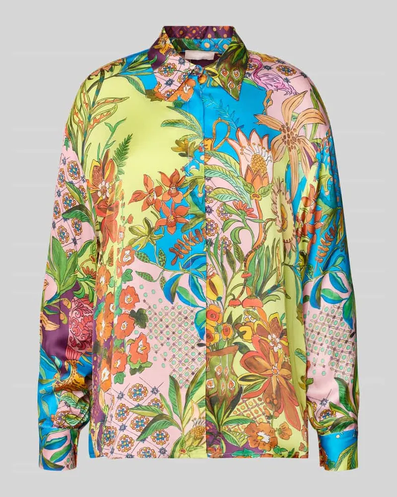 Liu Jo Relaxed Fit Hemdbluse aus reiner Viskose Gruen