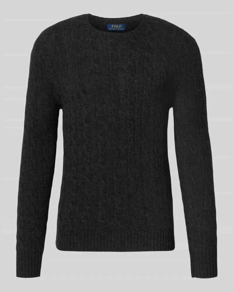 Ralph Lauren Regular Fit Pullover aus Woll-Kaschmir-Mix Dunkelgrau