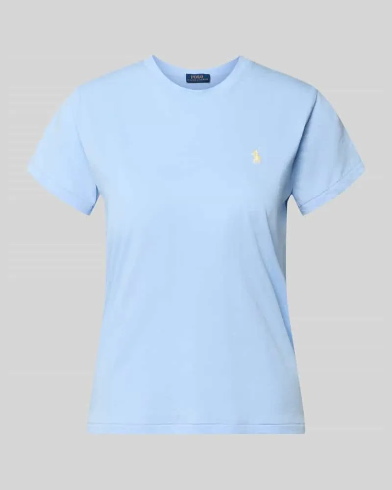 Ralph Lauren Regular Fit T-Shirt aus reiner Baumwolle Hellblau