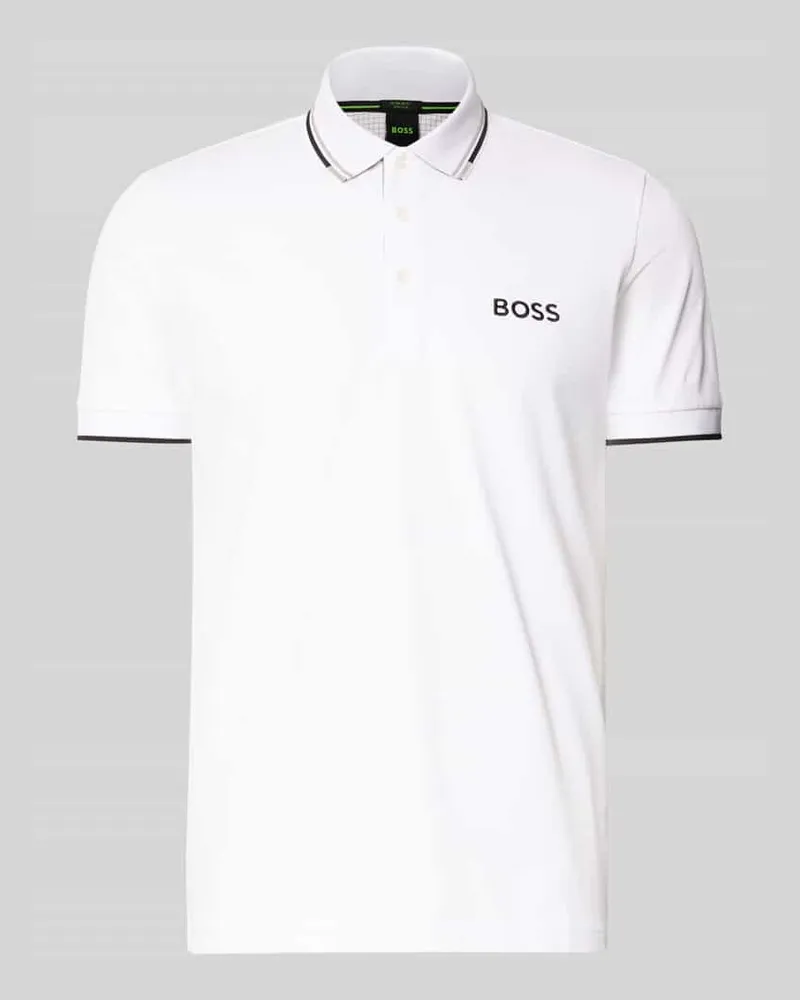 HUGO BOSS Regular Fit Poloshirt aus Baumwoll-Mix Modell ''Paddy Pro Weiss
