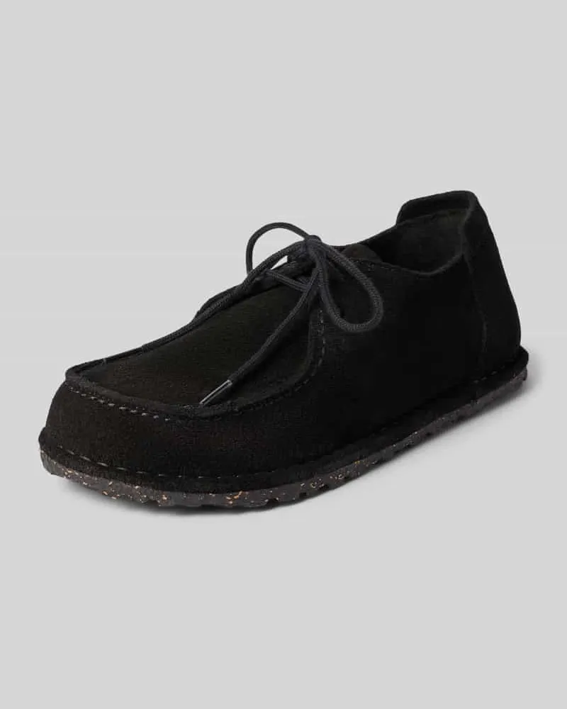 Birkenstock Schnürschuhe aus Leder mit Label-Prägung Modell 'UTTI LACE Black