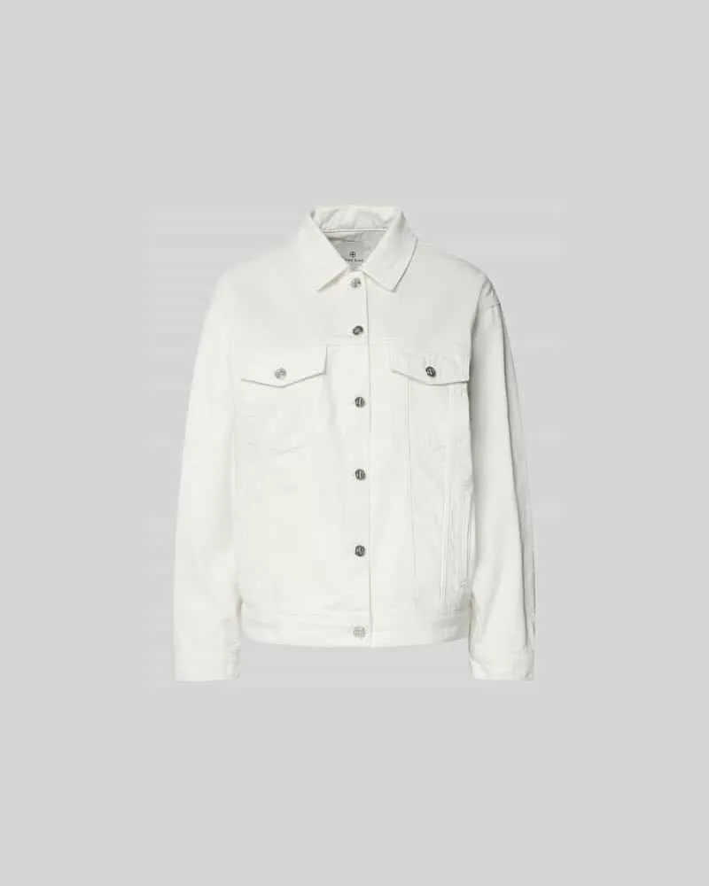 Anine Bing Regular Fit Jacke mit Umlegekragen Ecru