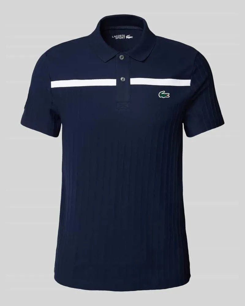 Lacoste Poloshirt mit Label-Detail Dunkelblau