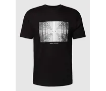 T-Shirt mit Label-Motiv-Print