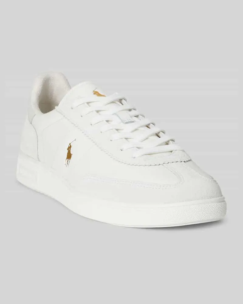 Ralph Lauren Low Top Sneaker aus echtem Leder Weiss