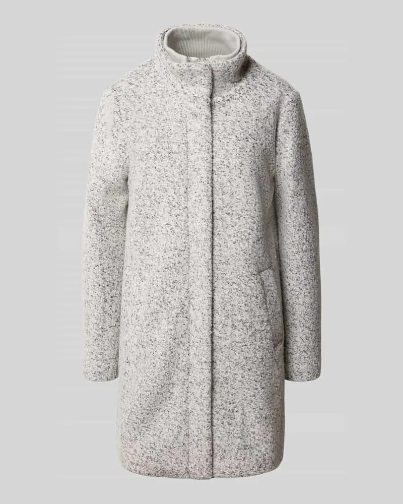 Tom Tailor Regular Fit Mantel mit Woll-Anteil Hellgrau