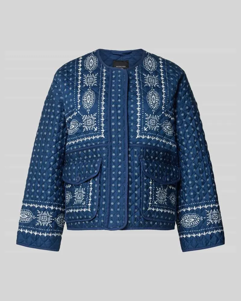 Max Mara Relaxed Fit Steppjacke aus reiner Baumwolle Modell 'JADER Marine