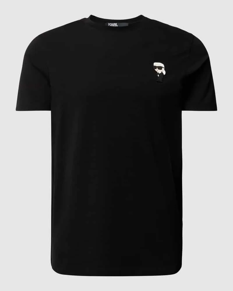 Karl Lagerfeld T-Shirt mit Motiv-Patch Black