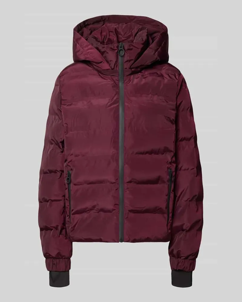 Christian Berg Regular Fit Steppjacke mit Kapuze und Eingrifftaschen Pflaume