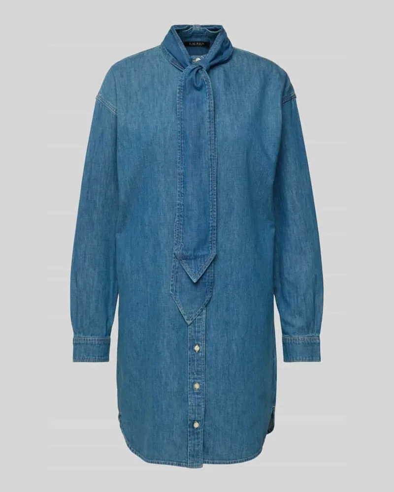 Ralph Lauren Jeanskleid mit Schluppe Modell 'GURANILLE Jeansblau