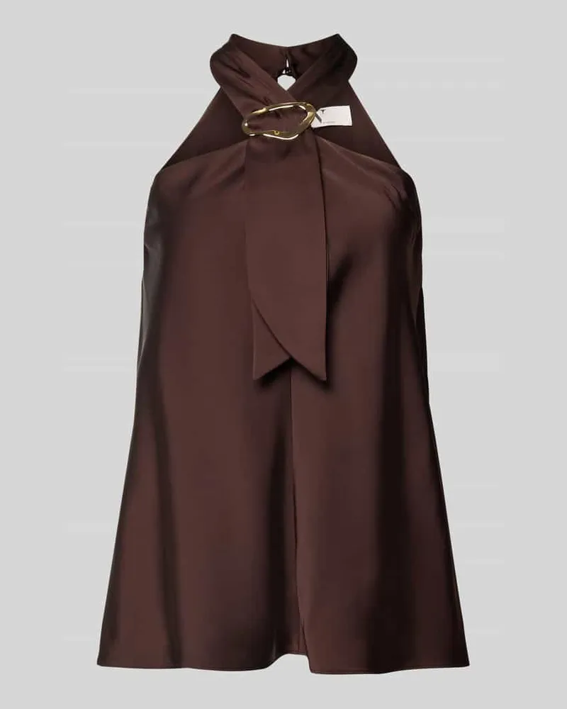 Vera Mont Regular Fit Top mit Zierbesatz Schoko