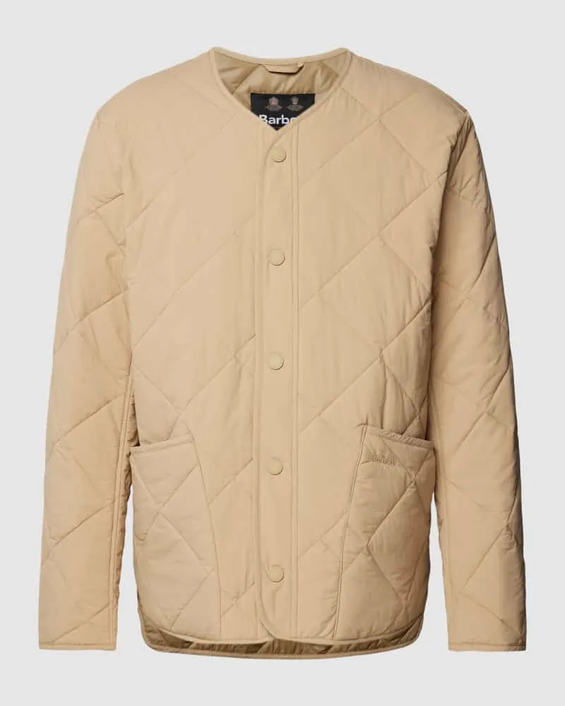 Barbour Steppjacke mit Knopfleiste Modell 'LIDDESDALE Beige