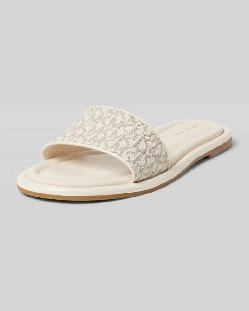 Michael Kors Slides mit Label-Details Modell 'DANA Ecru