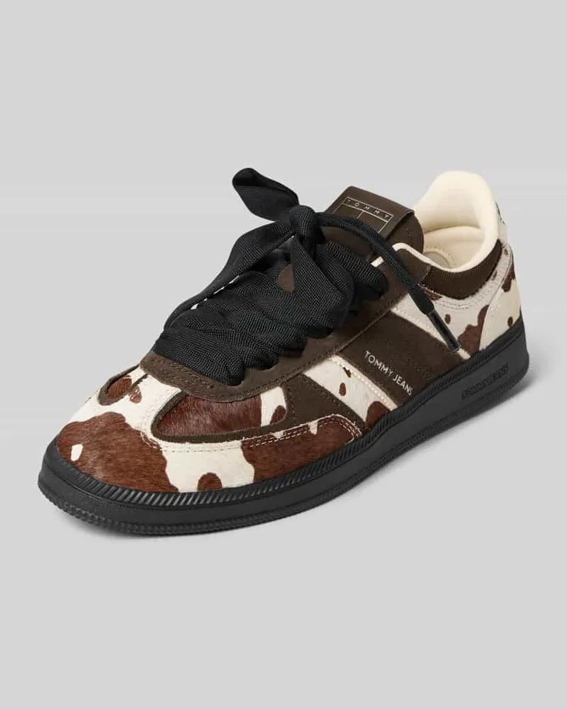 Tommy Hilfiger Low Top Sneaker aus echtem Kalbsleder Modell 'THE GREENWICH EDGE CALF Dunkelbraun