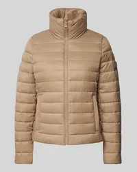 Marc O'Polo Slim Fit Steppjacke mit hohem Stehkragen Beige