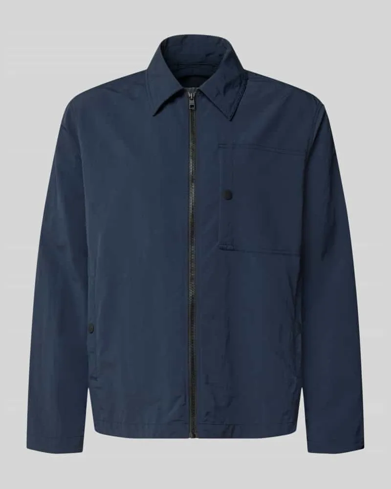 Marc O'Polo Regular Fit Blouson mit Umlegekragen Marine