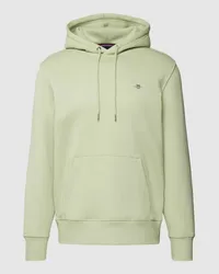 Gant Hoodie aus reiner Baumwolle Hellgruen