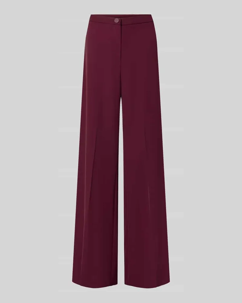 Rinascimento Wide Leg Stoffhose mit Knopfverschluss Bordeaux