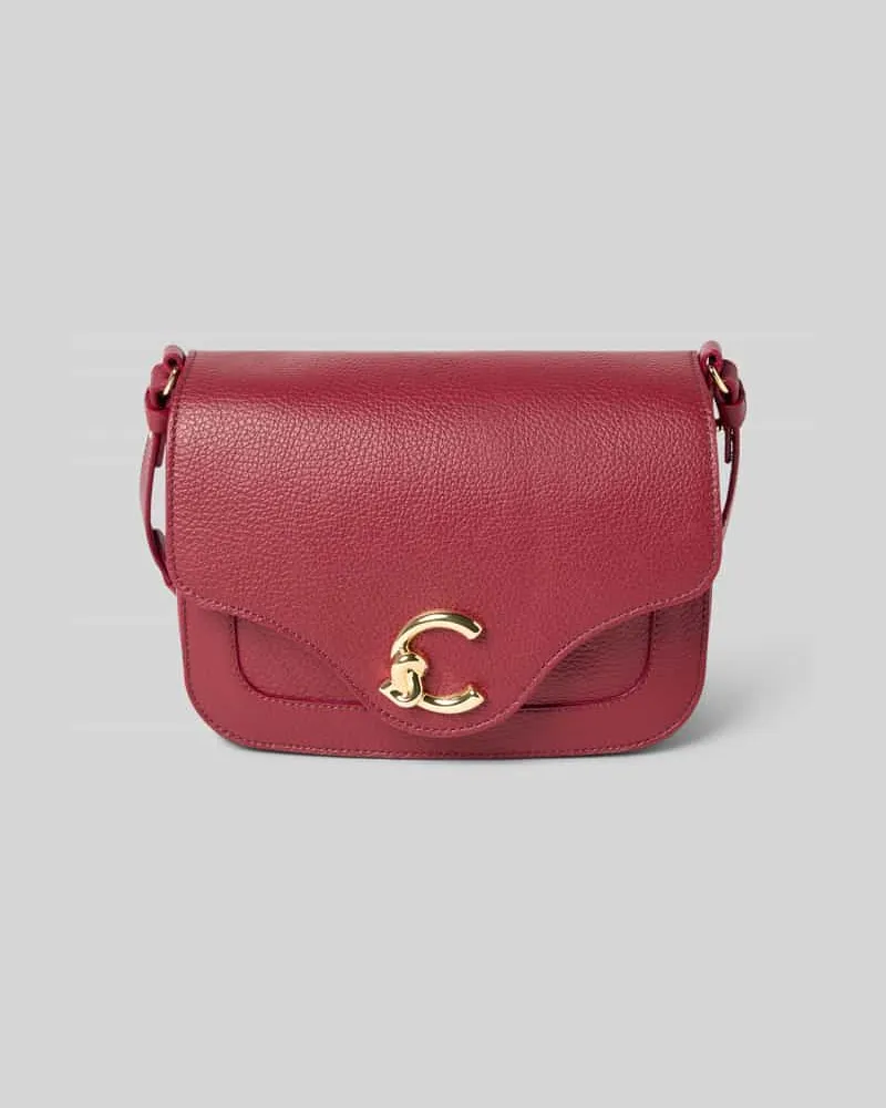 Coccinelle Shoulder Bag mit Logo-Applikation Bordeaux
