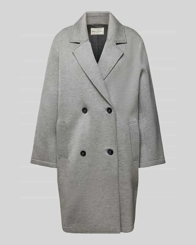 Marc O'Polo Regular Fit Jersey Mantel Hellgrau