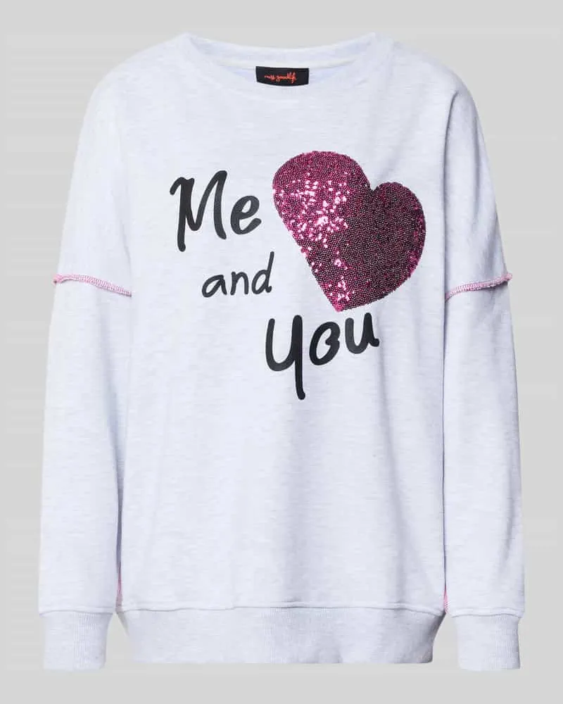 Miss Goodlife Oversized Fit Sweatshirt aus reiner Baumwolle Hellgrau