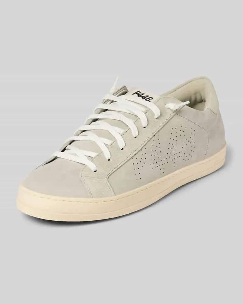 P448 Sneaker mit Label-Patch Modell 'JOHN 2 Hellgrau