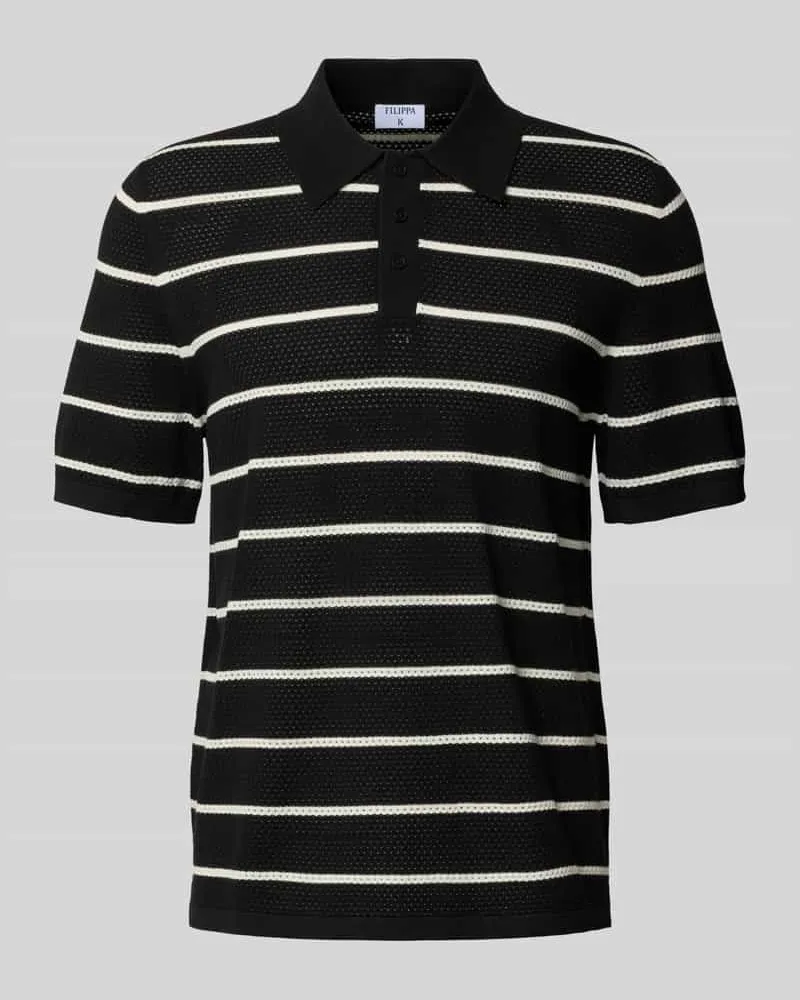 Filippa K Poloshirt aus Viskose-Mix Black