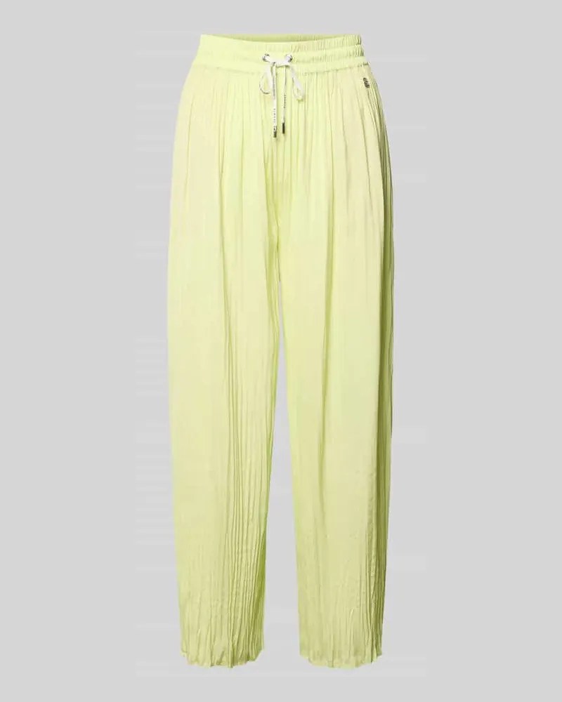 Marc Cain Pull-on-Hose mit Plisseefalten mit Tunnelzug Neon