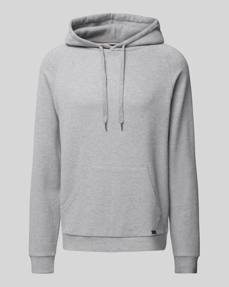 HUGO BOSS Hoodie mit Label-Applikation Hellgrau