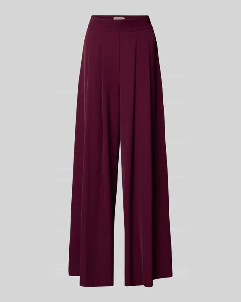 Rinascimento Wide Leg Hose mit Raffungen Bordeaux