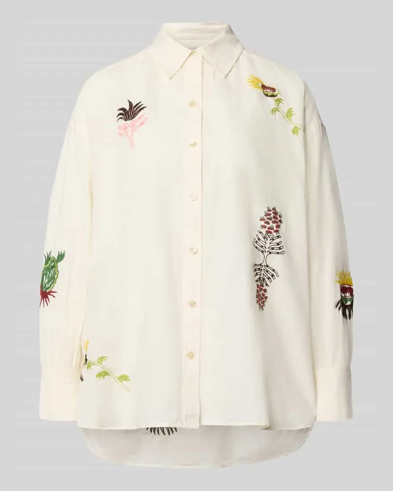 Scotch&Soda Relaxed Fit Bluse mit Stitchings Offwhite